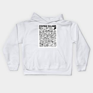 Staten Island Map Art Kids Hoodie